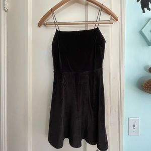 Velvet little black dress